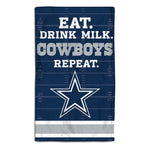 Dallas Cowboys / Littlest Fan NFL EAT Burp Cloth 10" x 17"
