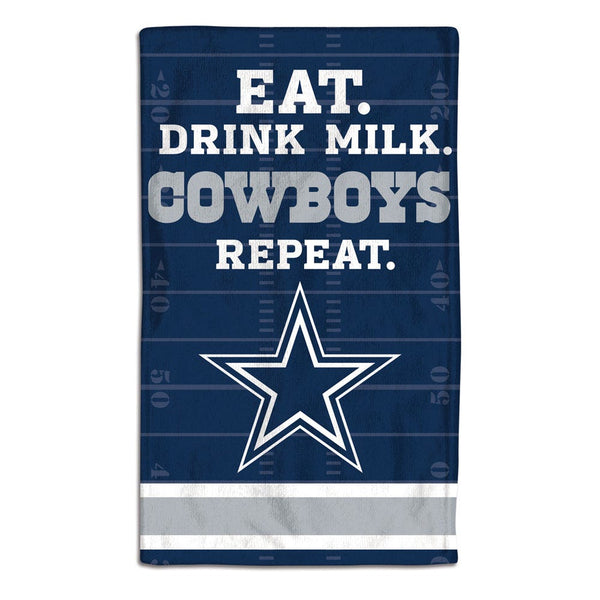 Dallas Cowboys / Littlest Fan NFL EAT Burp Cloth 10" x 17"