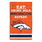 Denver Broncos / Littlest Fan NFL EAT Burp Cloth 10" x 17"