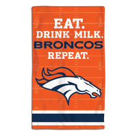 Denver Broncos / Littlest Fan NFL EAT Burp Cloth 10" x 17"