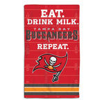 Tampa Bay Buccaneers / Littlest Fan NFL EAT Burp Cloth 10" x 17"