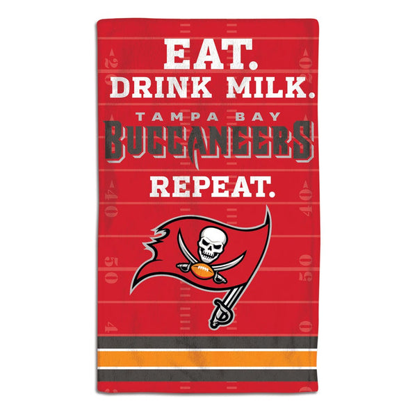 Tampa Bay Buccaneers / Littlest Fan NFL EAT Burp Cloth 10" x 17"