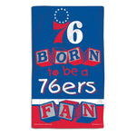 Philadelphia 76ers BORN TO BE Burp Cloth 10" x 17"