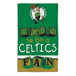 Boston Celtics BORN TO BE Burp Cloth 10" x 17"