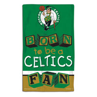 Boston Celtics BORN TO BE Burp Cloth 10" x 17"
