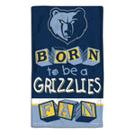 Memphis Grizzlies BORN TO BE Burp Cloth 10" x 17"