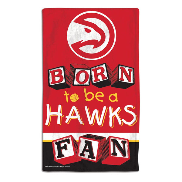 Atlanta Hawks Born Burp Cloth 10" x 17"