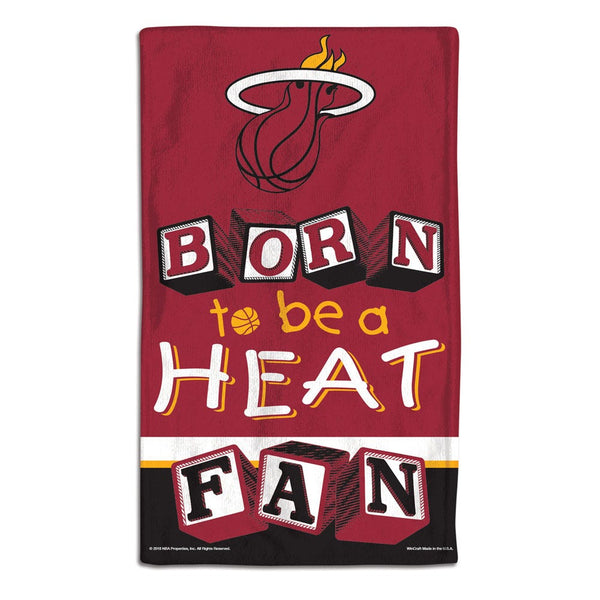 Miami Heat BORN TO BE Burp Cloth 10" x 17"