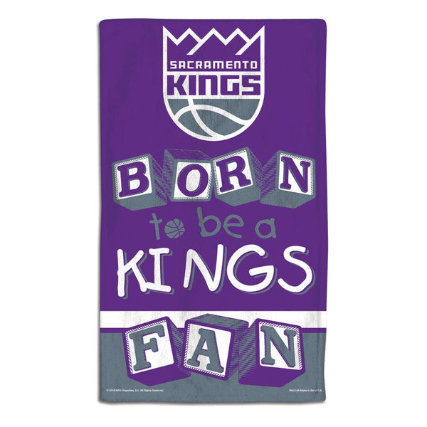 Sacramento Kings BORN TO BE Burp Cloth 10" x 17"
