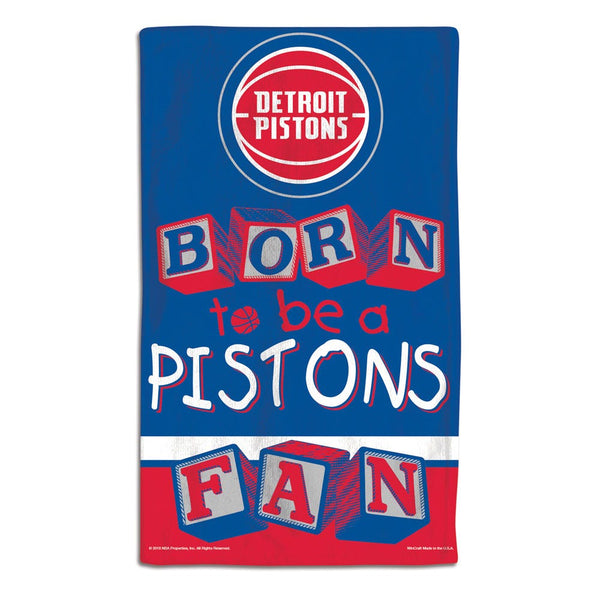Detroit Pistons BORN TO BE Burp Cloth 10" x 17"