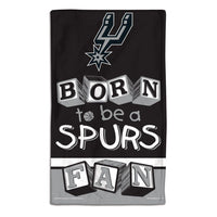 San Antonio Spurs BORN TO BE Burp Cloth 10" x 17"