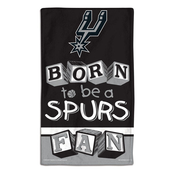 San Antonio Spurs BORN TO BE Burp Cloth 10" x 17"