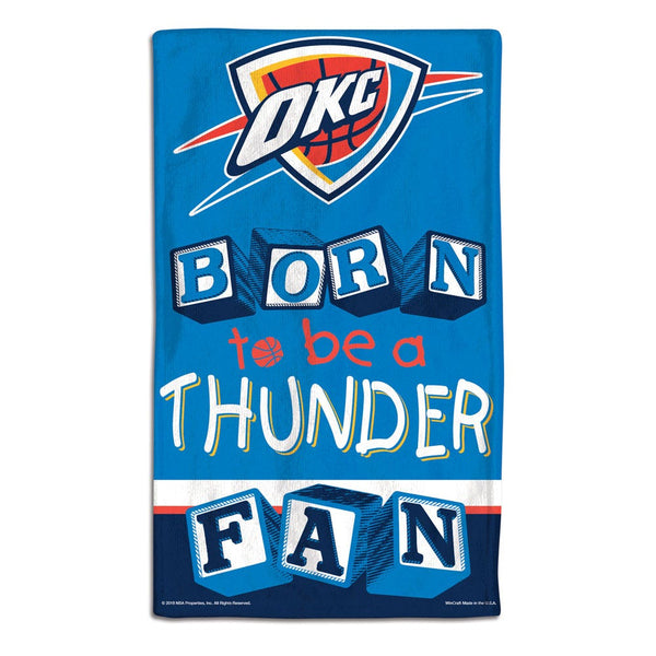 Oklahoma City Thunder BORN TO BE Burp Cloth 10" x 17"
