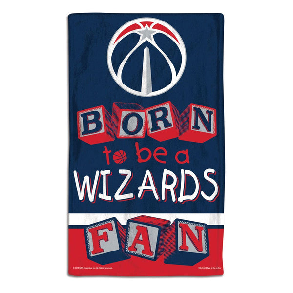 Washington Wizards BORN TO BE Burp Cloth 10" x 17"
