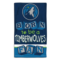 Minnesota Timberwolves BORN TO BE Burp Cloth 10" x 17"