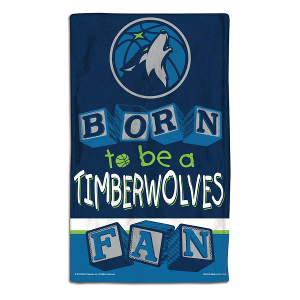 Minnesota Timberwolves BORN TO BE Burp Cloth 10" x 17"
