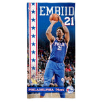 Philadelphia 76ers Spectra Beach Towel 30"  x 60" Joel Embiid