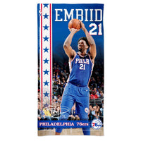 Philadelphia 76ers Spectra Beach Towel 30"  x 60" Joel Embiid