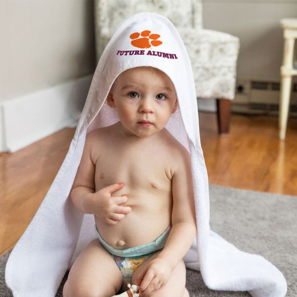Wholesale-Clemson Tigers All Pro Hooded Baby Towel
