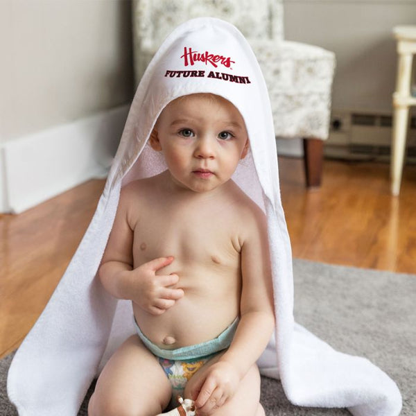 Wholesale-Nebraska Cornhuskers All Pro Hooded Baby Towel