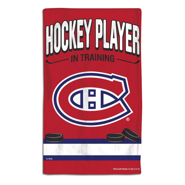 Montreal Canadiens HOCKEY PLAYER IN TRAINING Burp Cloth 10" x 17"