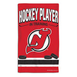 New Jersey Devils HOCKEY PLAYER IN TRAINING Burp Cloth 10" x 17"
