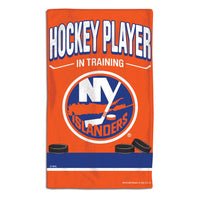 New York Islanders HOCKEY PLAYER IN TRAINING Burp Cloth 10" x 17"