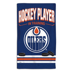 Edmonton Oilers HOCKEY PLAYER IN TRAINING Burp Cloth 10" x 17"