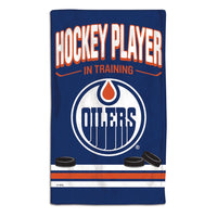 Edmonton Oilers HOCKEY PLAYER IN TRAINING Burp Cloth 10" x 17"