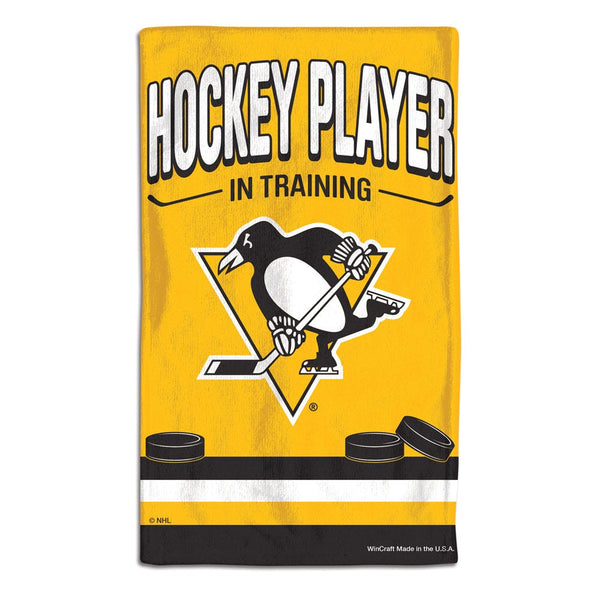 Pittsburgh Penguins HOCKEY PLAYER IN TRAINING Burp Cloth 10" x 17"
