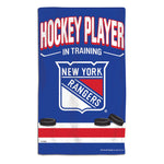 New York Rangers HOCKEY PLAYER IN TRAINING Burp Cloth 10" x 17"