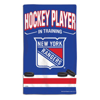 New York Rangers HOCKEY PLAYER IN TRAINING Burp Cloth 10" x 17"