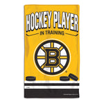 Boston Bruins HOCKEY PLAYER IN TRAINING Burp Cloth 10" x 17"
