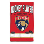 Florida Panthers Hockey player in Training Burp Cloth 10" x 17"