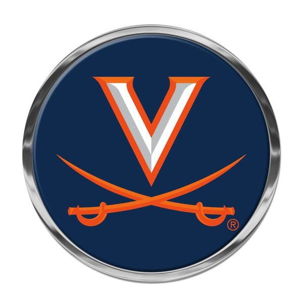 Wholesale-Virginia Cavaliers Chrome Metal Domed Emblem