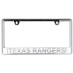 Texas Rangers FROST Lic Plate Frame B/O Printed