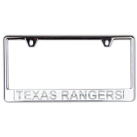 Texas Rangers FROST Lic Plate Frame B/O Printed