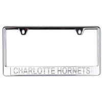 Charlotte Hornets FROST Lic Plate Frame B/O Printed