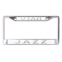 Utah Jazz FROST Lic Plt Frame S/L Printed