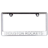 Houston Rockets FROST Lic Plate Frame B/O Printed