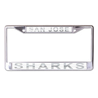 San Jose Sharks FROST Lic Plt Frame S/L Printed