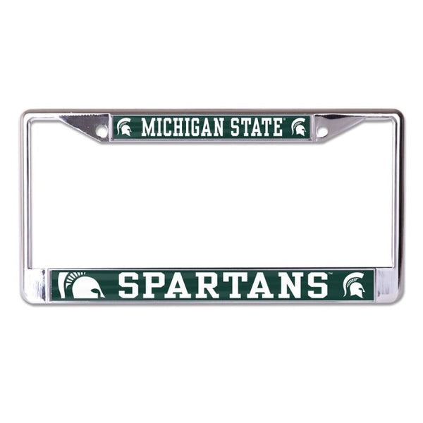 Wholesale-Michigan State Spartans MEGA Lic Plt Frame S/L Printed