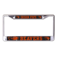 Wholesale-Oregon State Beavers MEGA Lic Plt Frame S/L Printed