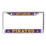 Wholesale-East Carolina Pirates MEGA Lic Plt Frame S/L Printed