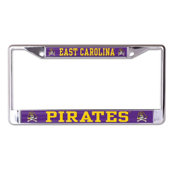 Wholesale-East Carolina Pirates MEGA Lic Plt Frame S/L Printed