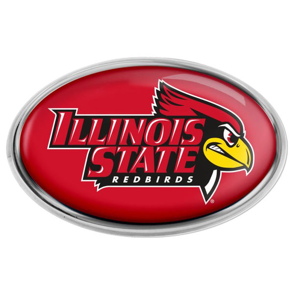 Wholesale-Illinois State Redbirds Chrome Metal Domed Emblem