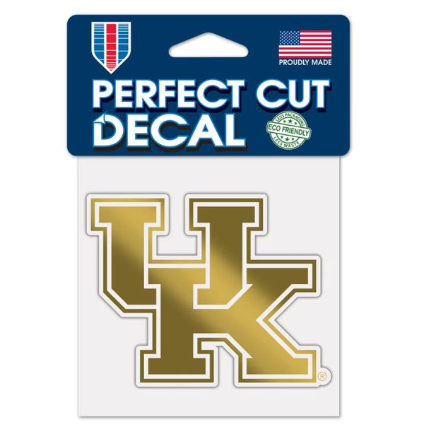 Wholesale-Kentucky Wildcats GOLD Decal Metallic 4" x 4"