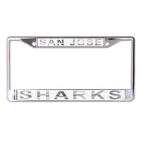 San Jose Sharks FROST Lic Plt Frame S/L Printed