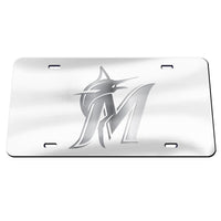 Miami Marlins FROST Specialty Acrylic License Plate