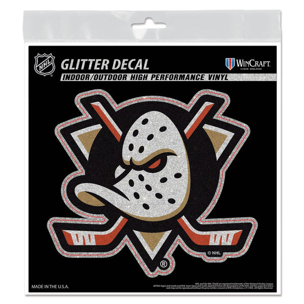Anaheim Ducks Decal Glitter 6" x 6"